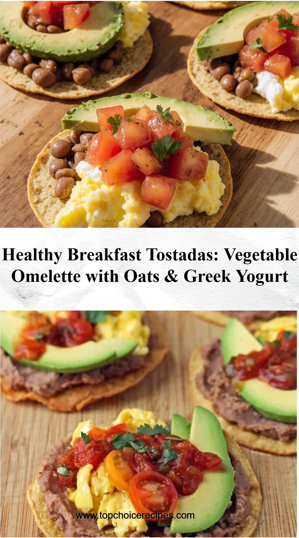 Vegetable Omelette with Oats and Greek Yogurt