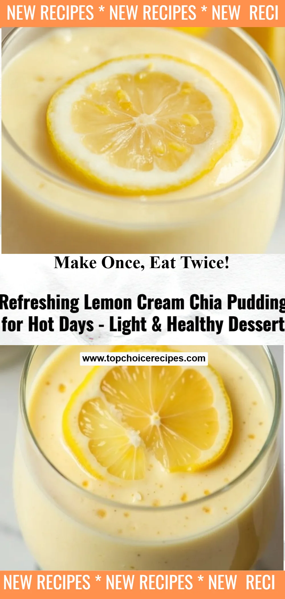 Yummy Lemon Cream Chia Pudding