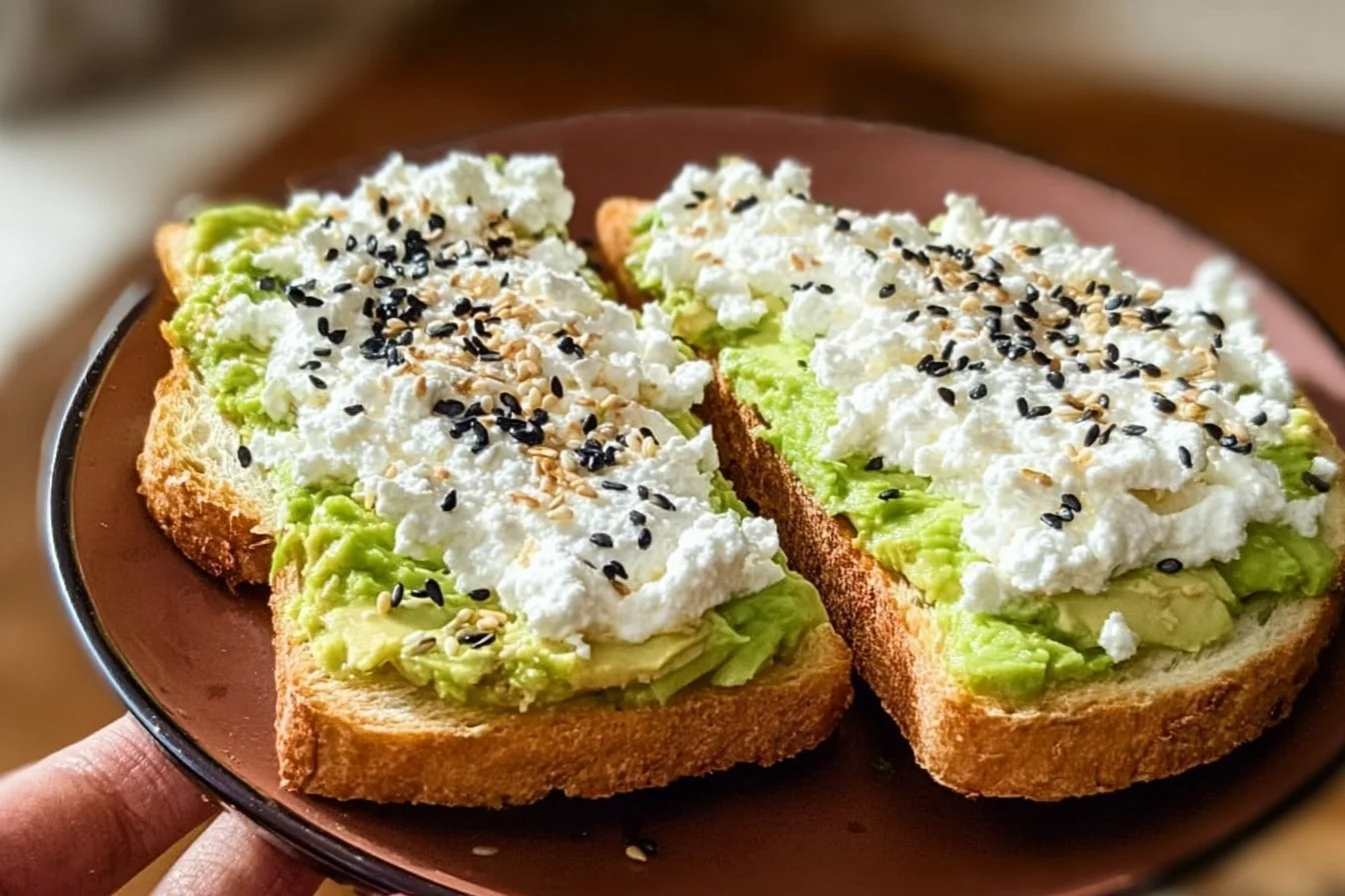 Cottage Cheese Avocado Toast 2 Cottage Cheese Avocado Toast