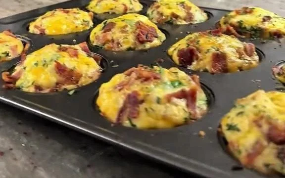 Delicious loaded egg bites packed with vegetables and cheese for a protein-rich meal.